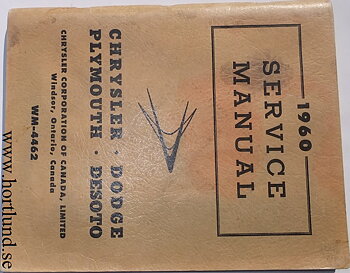 1960 Chrysler, Imperial, Dodge, De Soto, Plymouth Service Manual supplement