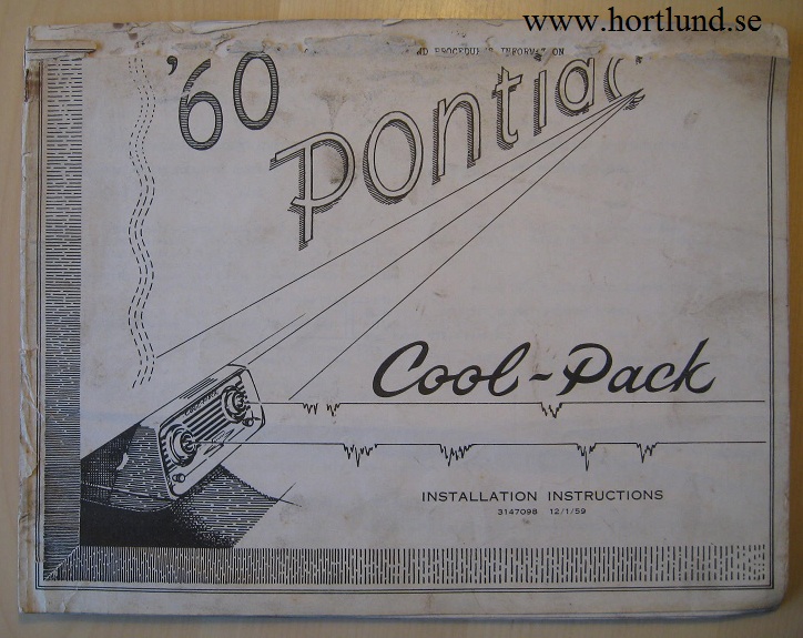 1960 Pontiac Cool-Pack Installing Instructions