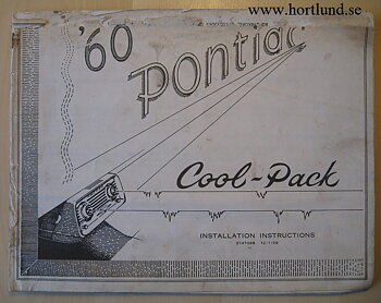 1960 Pontiac Cool-Pack Installing Instructions