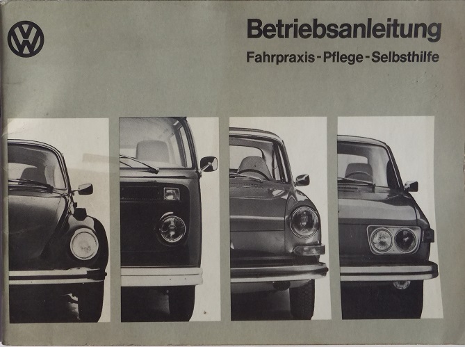 1973 Volkswagen VW Betreibsanleitung Teil 2