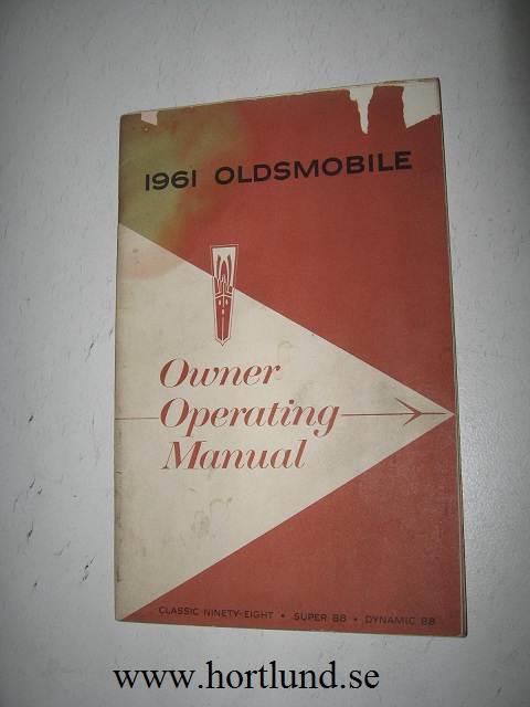 1961 Oldsmobile 88 98 Owner Operating Manual