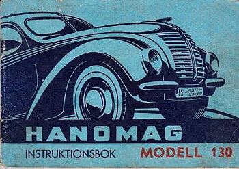 1939 Hanomag modell 130 Instruktionsbok svensk