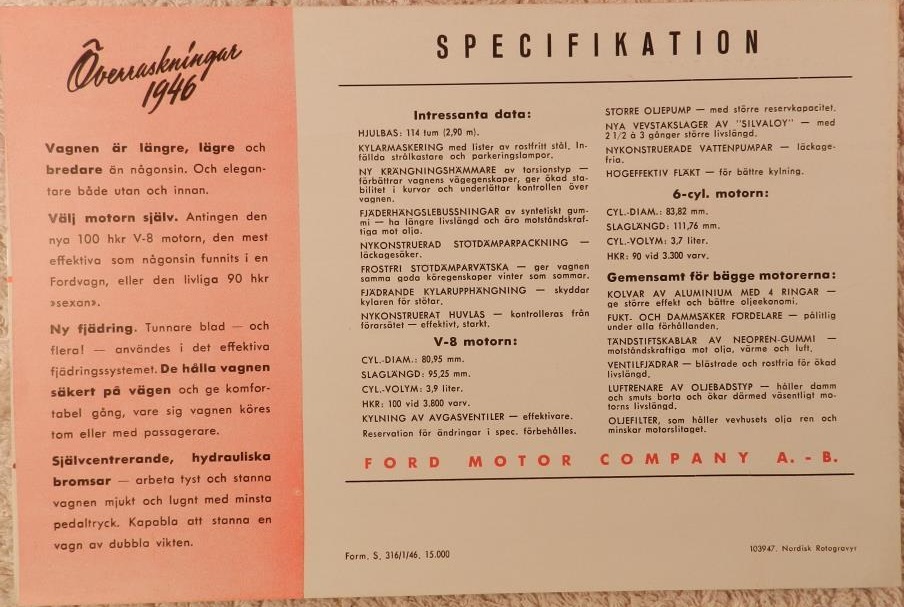 1946 Ford broschyr svensk - 3