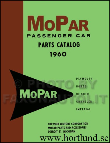 1960 Chrysler, Imperial, Dodge, De Soto, Plymouth Parts Catalog