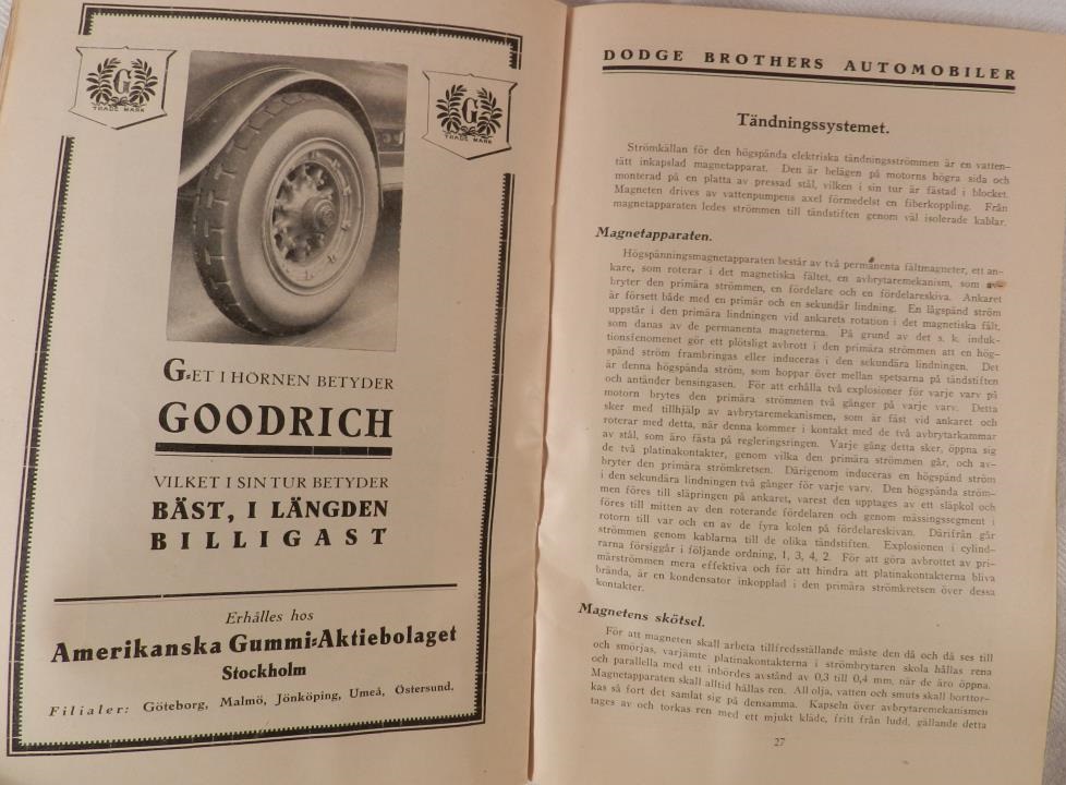 1922 Dodge Instruktionsbok svensk - 4