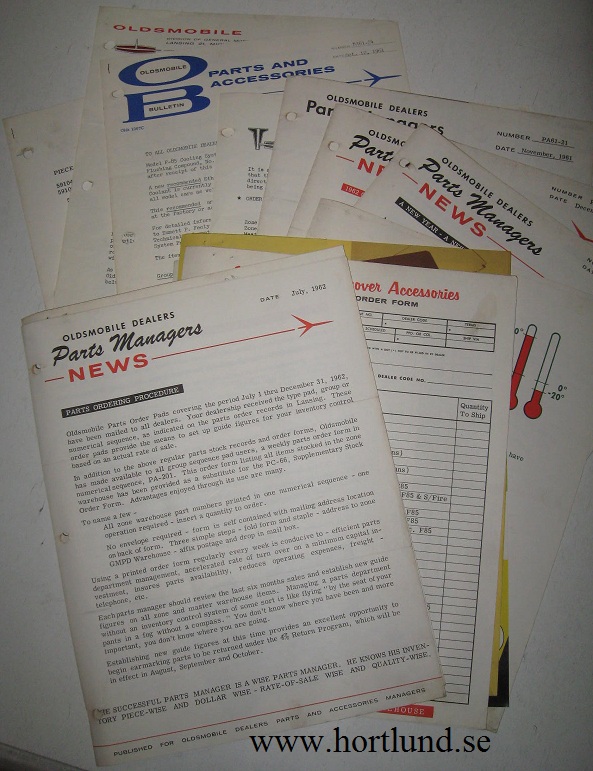 1962 Oldsmobile Dealers Parts Managers News
