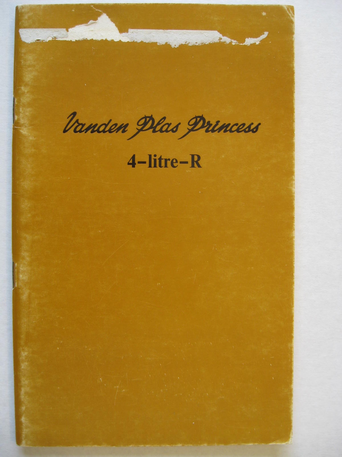 Vanden Plas Princess 4-litre-R Instruktionsbok