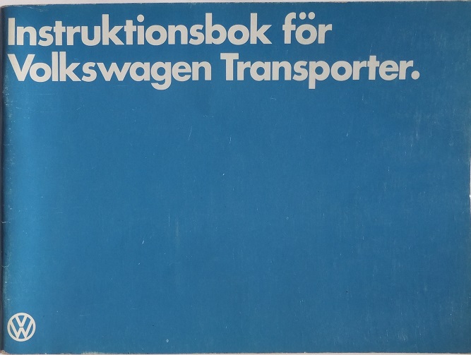1980 Volkswagen Transporter Instruktionsbok