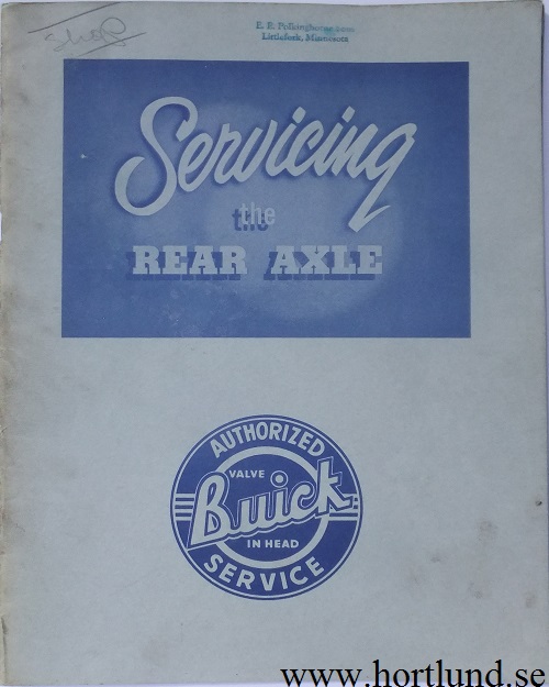 1952 Buick Servicing the Rear Axle