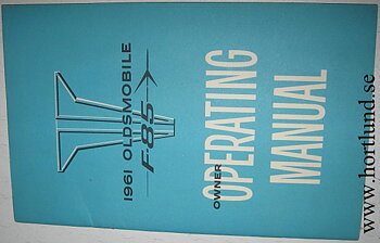1961 Oldsmobile F-85 Owner Operating Manual Rev. 1-61