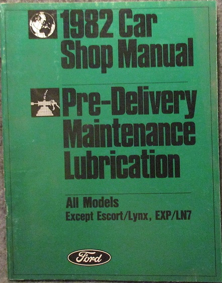 1982 Ford, Mercury, Lincoln Shop Manual Vol F