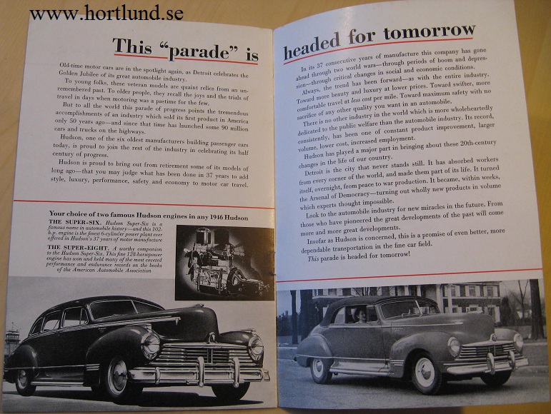 1946 Hudson Jubileumsbroschyr - 2