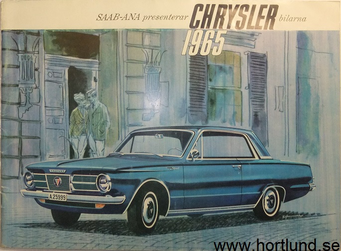 1965 Imperial, Chrysler, Plymouth, Valiant, Dodge och Dart Broschyr svensk