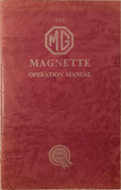 1957 MG Magnette ZB Operation Manual