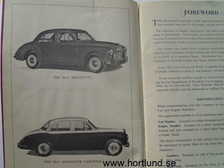 1957 MG Magnette ZB Operation Manual - 4