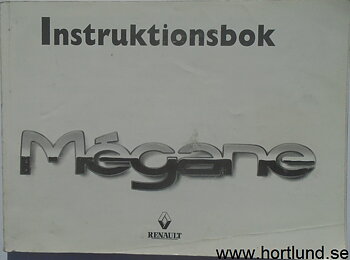 2000 Renault Mégane instruktionsbok