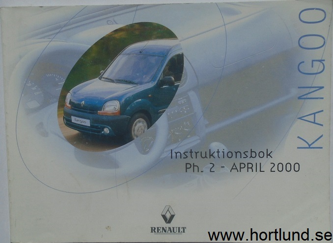 2000 Renault Kangoo instruktionsbok