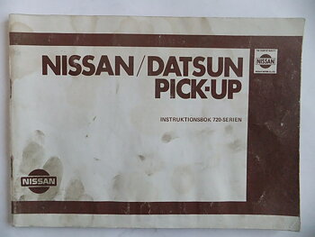 1982 1983 Nissan Datsun Pick-up Instruktionsbok 720-serien