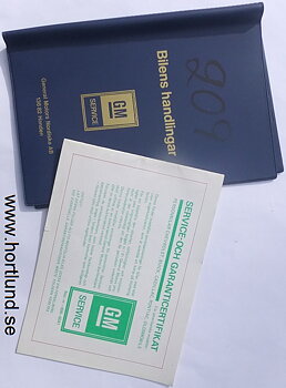 1981 GM Service- och Garanticertifikat