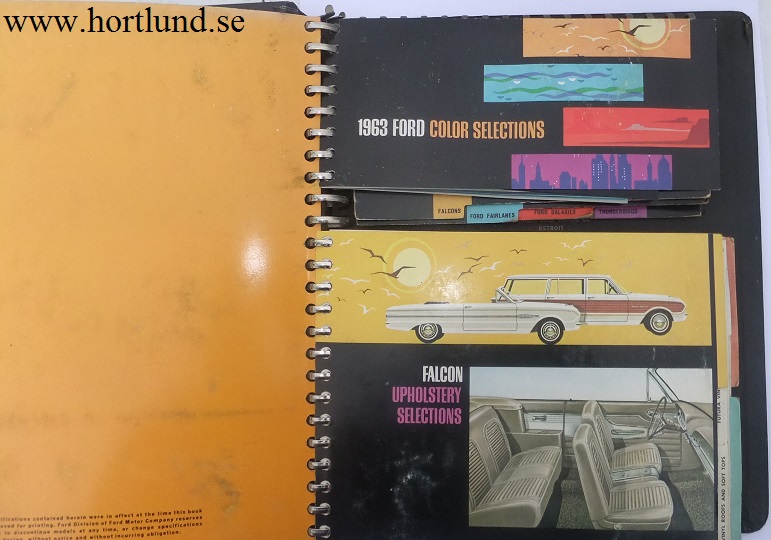 1963 Ford Dealer Album Colors and Upholsteries - 3