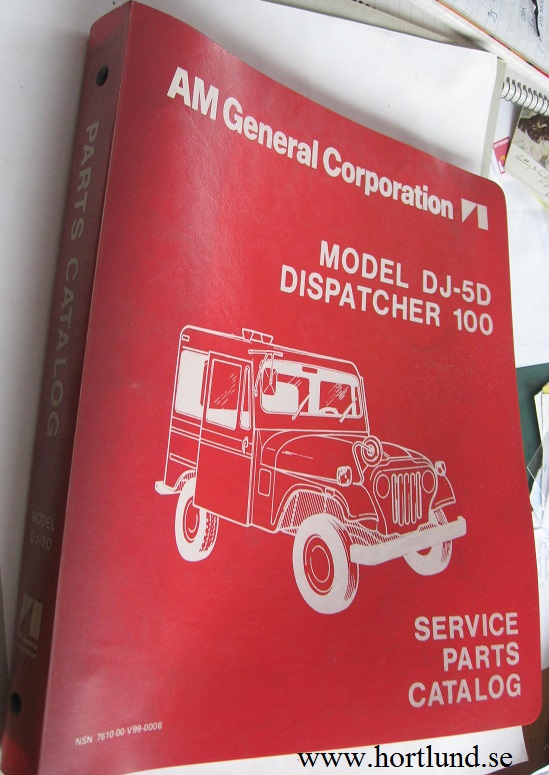 1975 Jeep DJ-5D Dispatcher 100 Service Parts Catalog