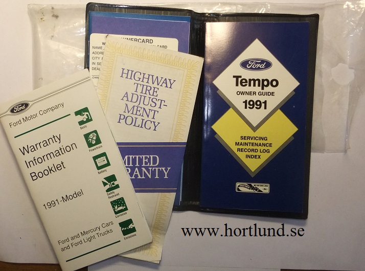 1991 Ford Tempo Owner Guide
