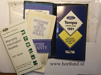 1991 Ford Tempo Owner Guide