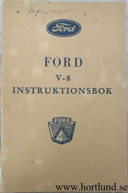 1952 Ford V-8 Instruktionsbok svensk