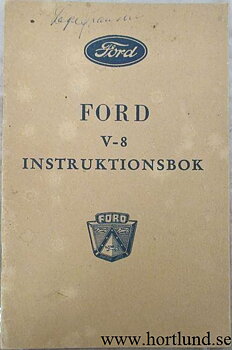 1952 Ford V-8 Instruktionsbok svensk