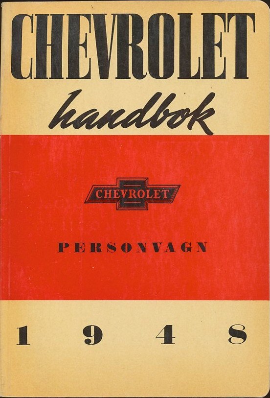 1948 Chevrolet Handbok Svenskt Original