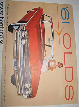 1961 Oldsmobile färgbroschyr folder