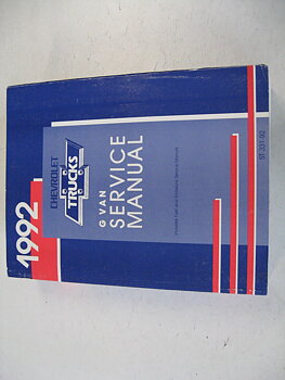 1992 Chevrolet G Van Service Manual