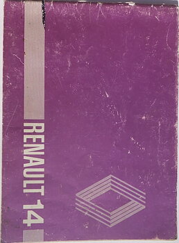 1981 Renault 14 instruktionsbok
