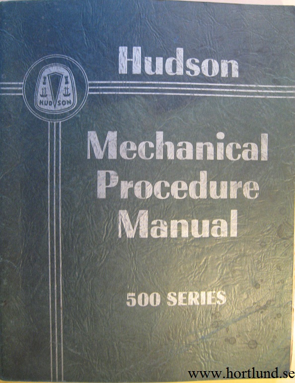 1950 Hudson Mechanical Procedure Manual original