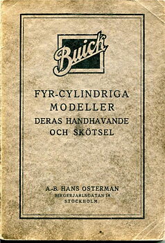 1923 Buick Fyr-cylindriga modeller och dess handhavande