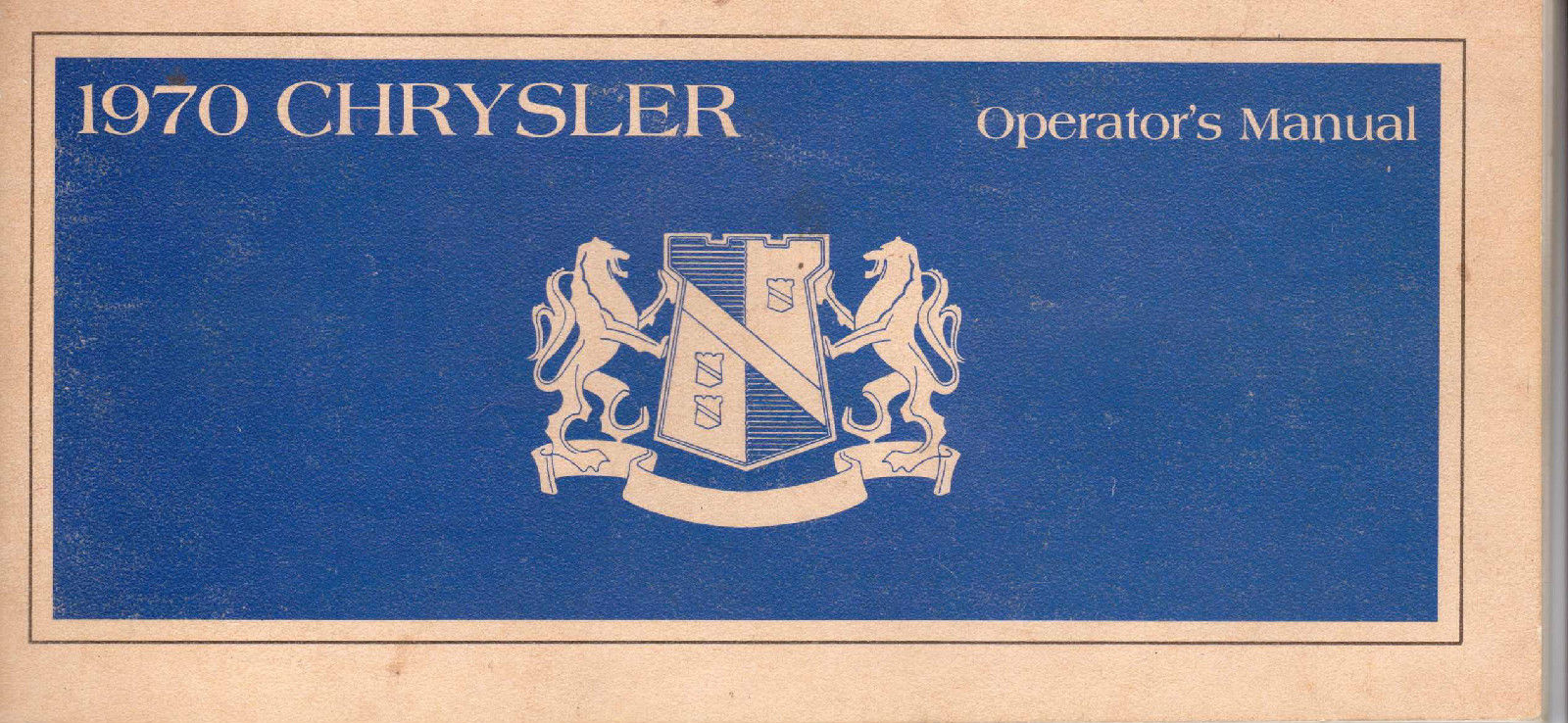 1970 Chrysler Operators  Manual