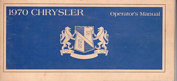 1970 Chrysler Operators  Manual