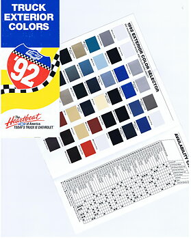 1992 Chevrolet Truck Colors