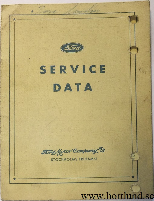 1932-1947 Ford Service Data svensk