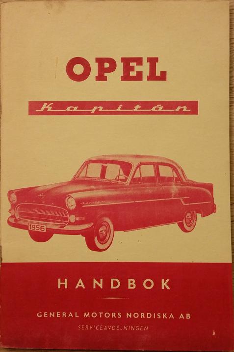 1956 Opel Kapitän Handbok - 2