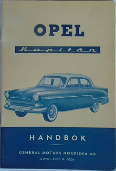 1956 Opel Kapitän Handbok