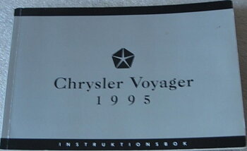 1995 Chrysler Voyager Instruktionsbok