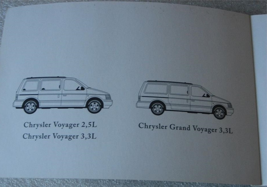 1995 Chrysler Voyager Instruktionsbok - 2