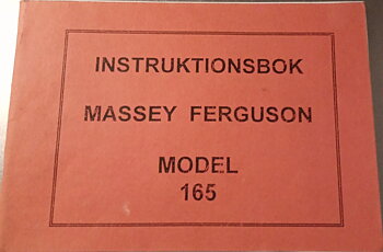 Massey-Ferguson Model 165 Instruktionsbok