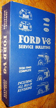 1938 - 1940 Ford, Mercury, Lincoln V-12,  V-8 and 6-cyl Service Bulletins