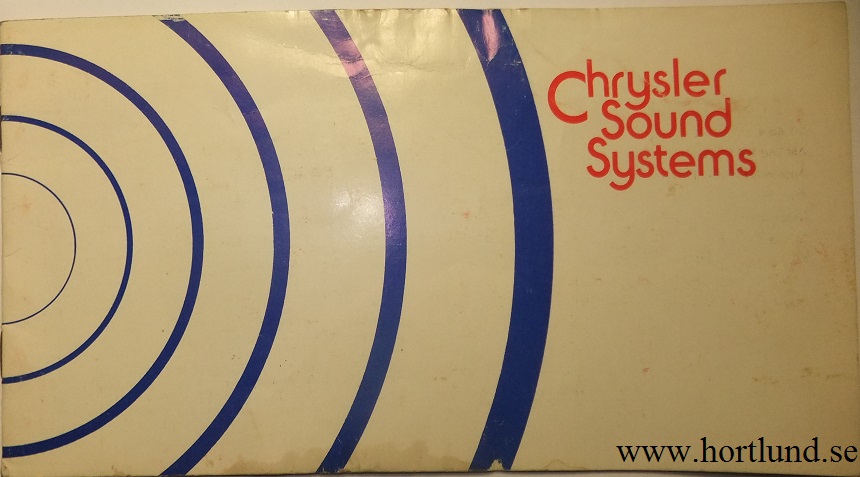 1979 Chrysler Sound Systems