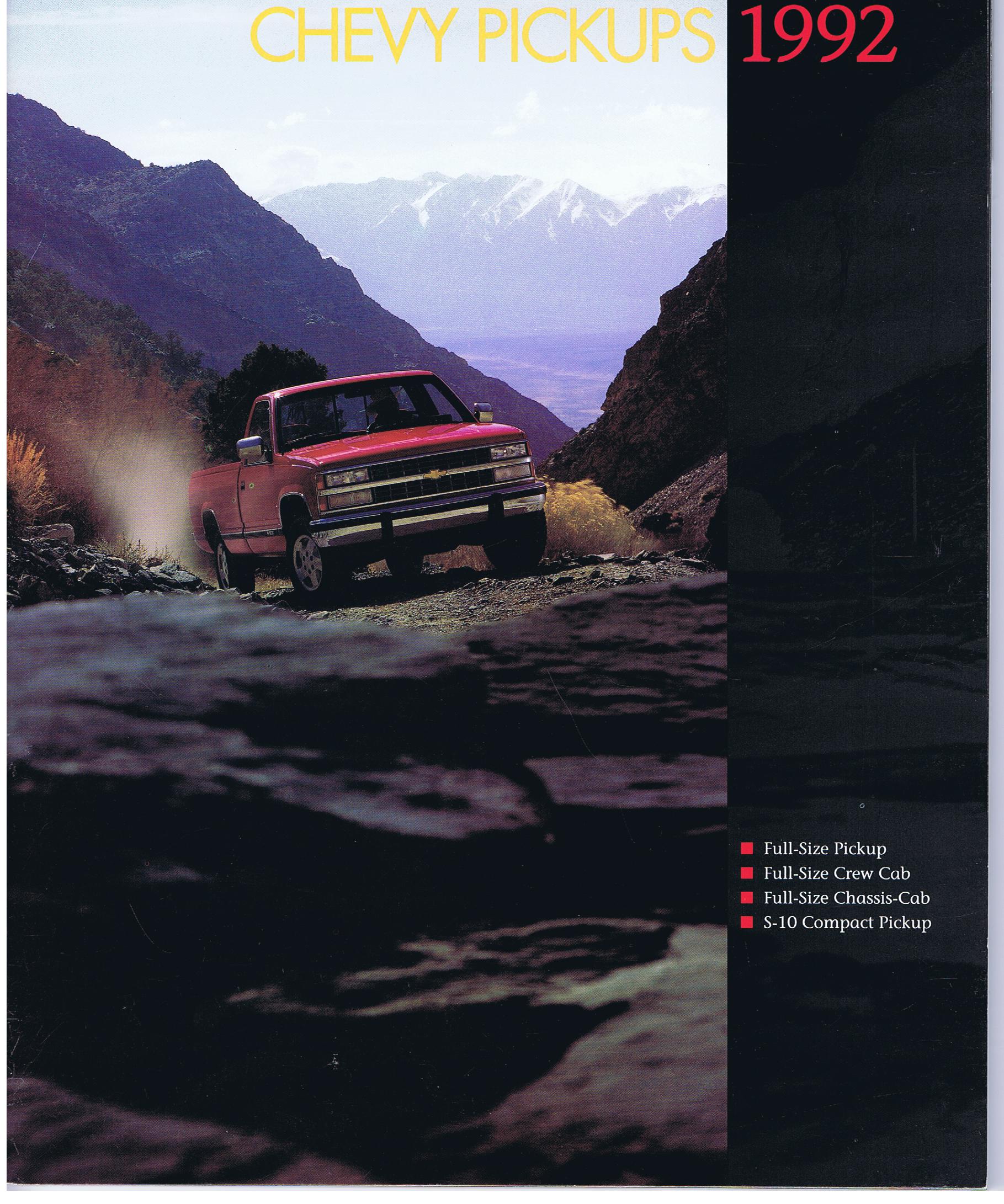 1992 Chevrolet Truck Pickup Broschyr