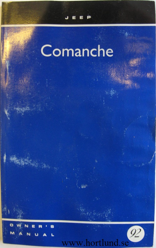 1992 Jeep Comanche Owner's Manual