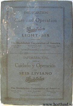 1921 Studebaker Light-Six Care and Information