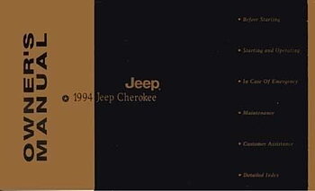 1994 Jeep Cherokee Owner's Manual